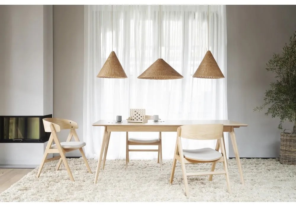 Rozkladací jedálenský stôl s doskou v dekore jaseňového dreva 190x90 cm Yumi - Rowico