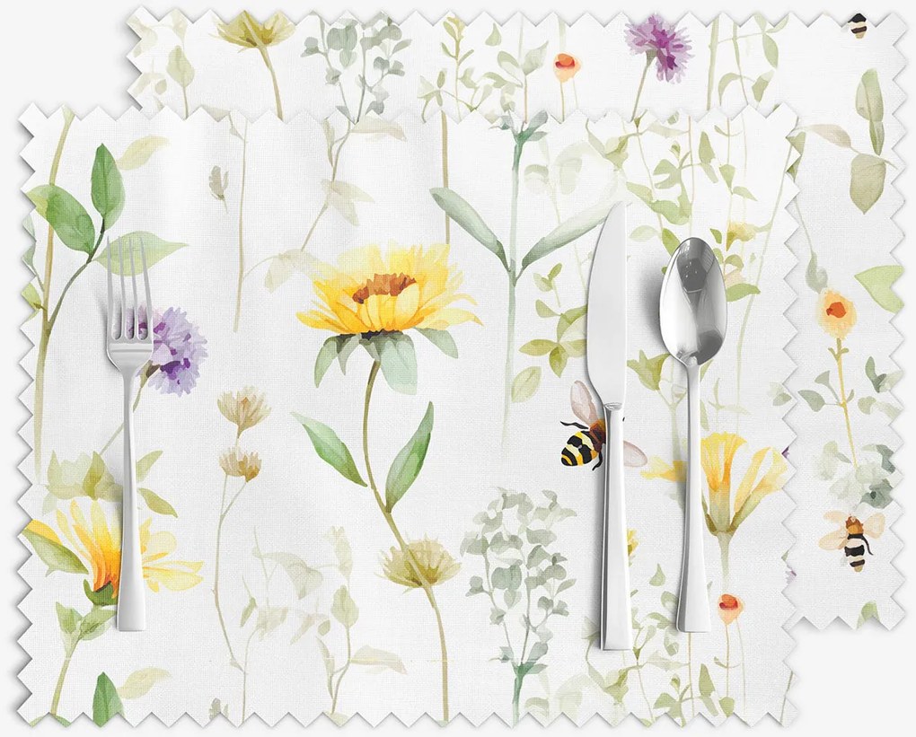 Goldea prestieranie na stôl teflónové - lúčny svet - sada 2ks 30 x 40 cm