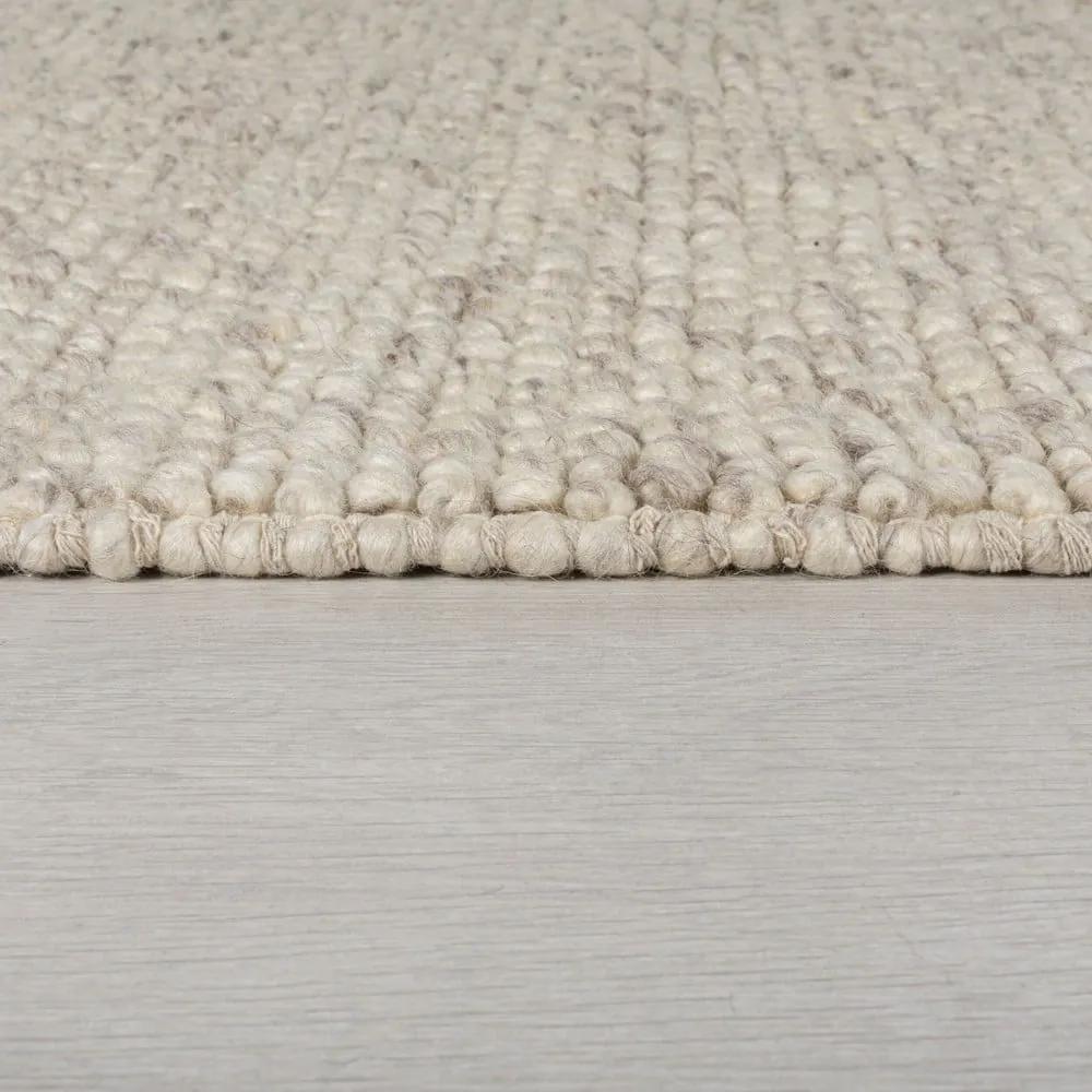 Svetlosivý vlnený koberec Flair Rugs Minerals, 80 x 150 cm