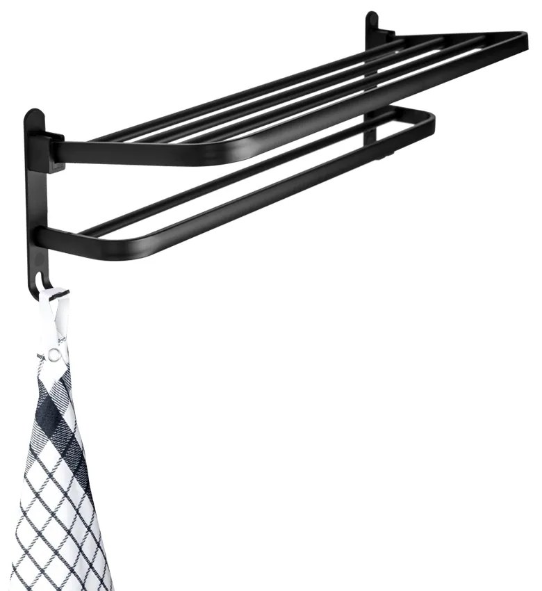 Gamma Gamma, vešiak na uteráky 59cm, čierna matná, GMA-UWS-BK