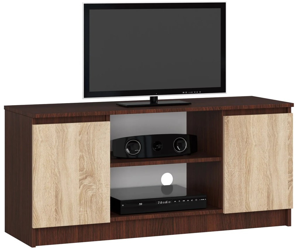 TV stolík Darian (wenge + dub sonoma). Akcia -11%. Vlastná spoľahlivá doprava až k Vám domov. 1069383