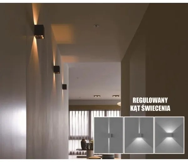 LED Vonkajšie nástenné svietidlo KREON 2xLED/3W/230V IP54 4000K čierna