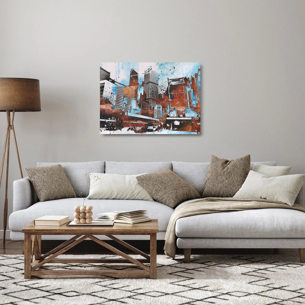 Sklenený obraz - Mrakodrapy (70x50 cm)