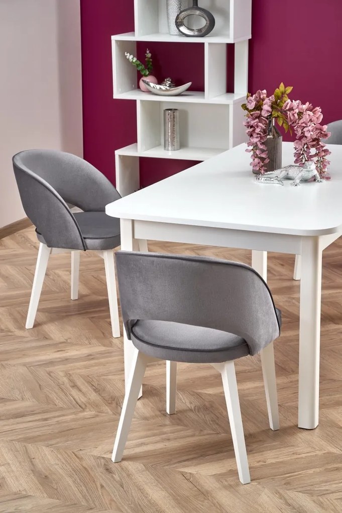Jedálenský rozkladací stôl Florian 160/228 cm biely