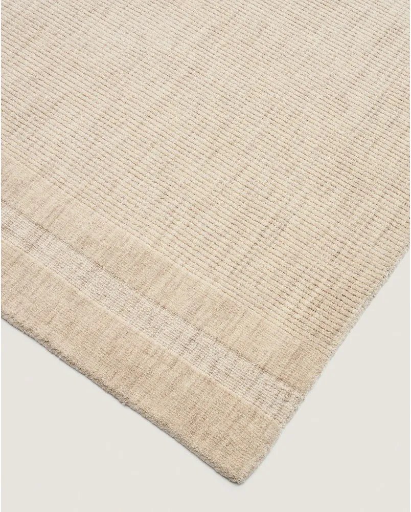 Krémový ručne tkaný vlnený koberec 160x230 cm Dalena – Kave Home