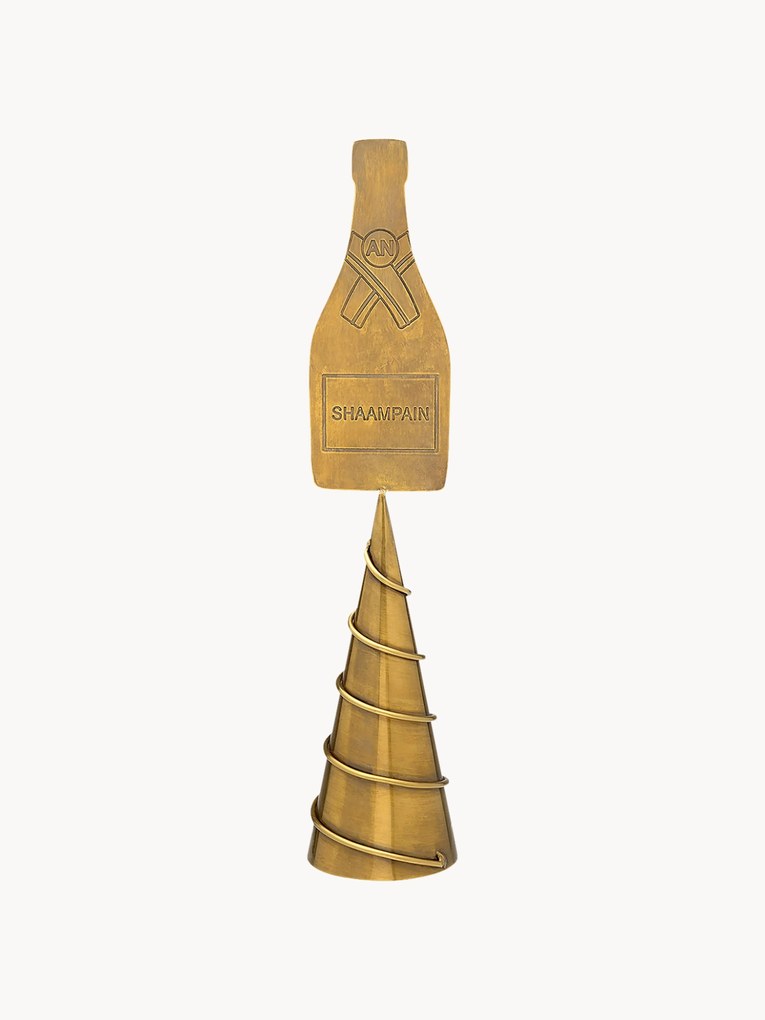 Mosadzný špic na vianočný stromček Champagne