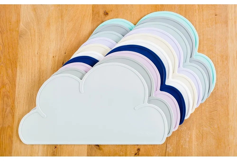 Tmavoružové silikónové prestieranie Kindsgut Cloud, 49 x 27 cm