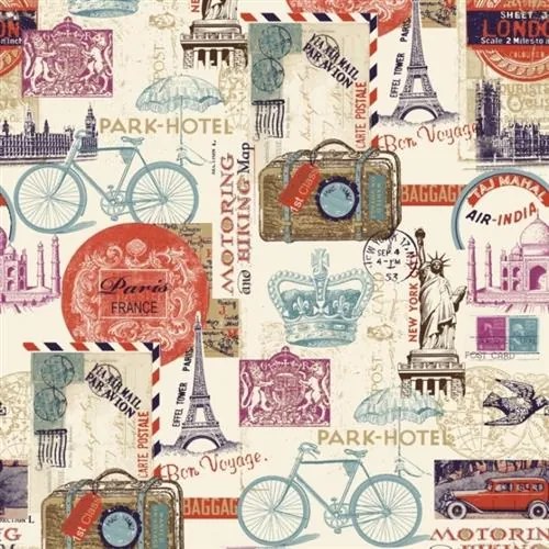 Papierové tapety, Vintage Paris, London, New York 102516, UGEPA, rozmer 10,05 m x 0,53 m