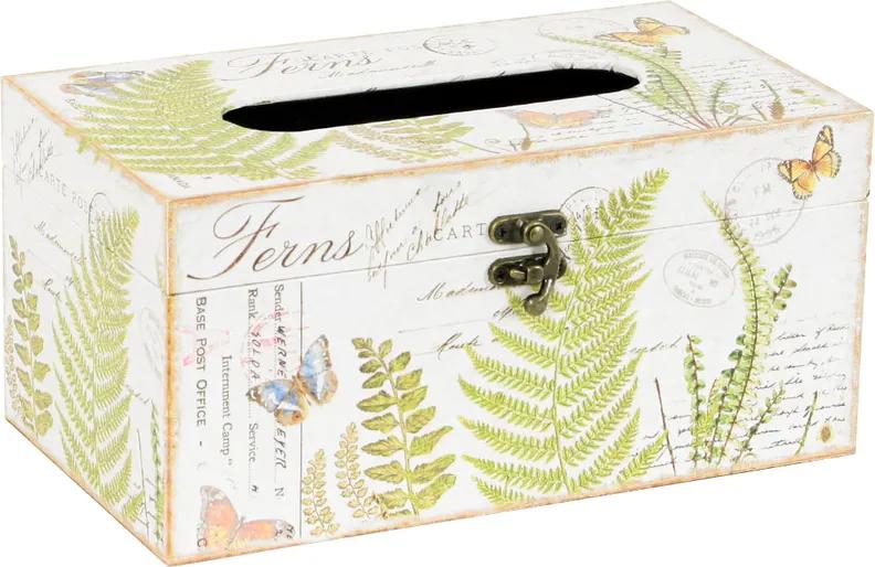 Box na vreckovky Ferns, 25 cm