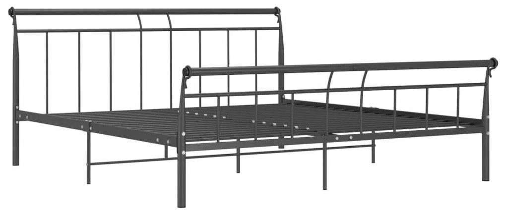 vidaXL Posteľný rám čierny kov 200x200 cm
