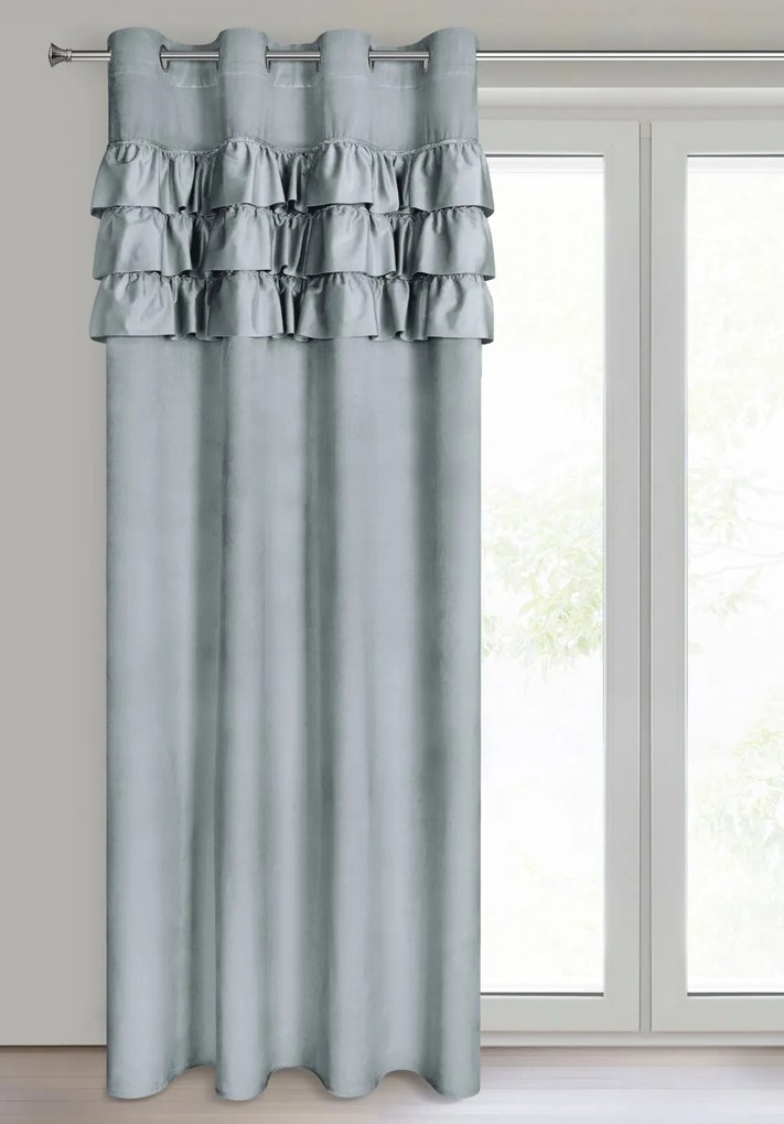 ZATEMŇOVACÍ ZÁVES NA KRÚŽKOCH SAMI 140X250 CM STRIEBORNÁ