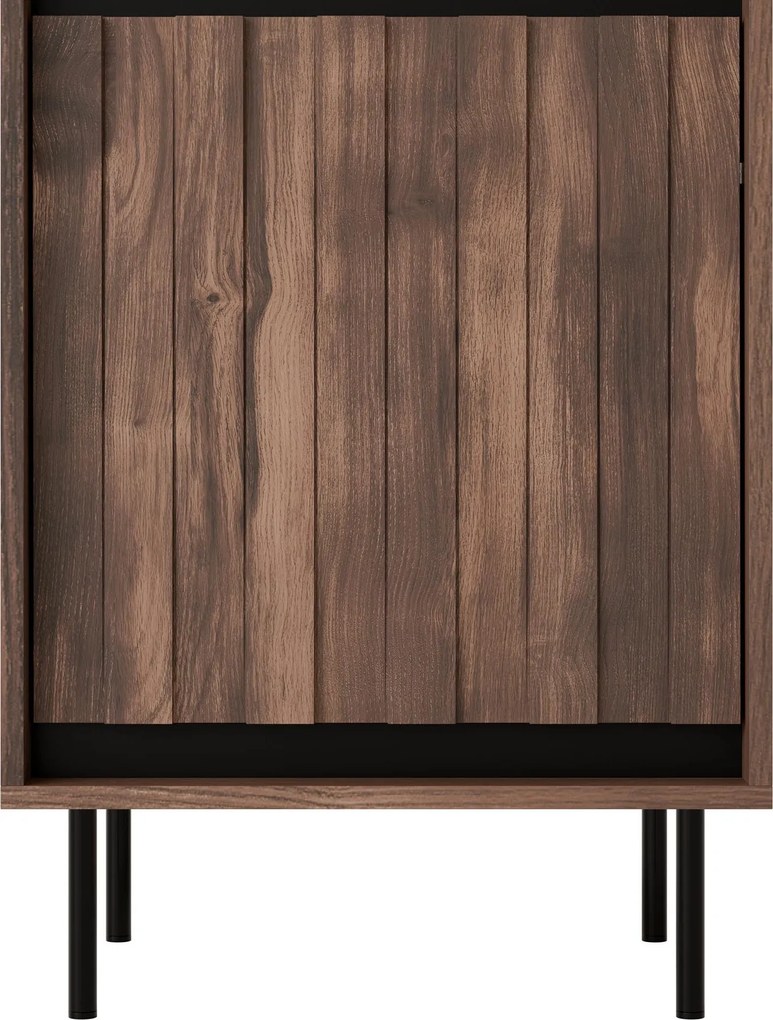 Vitrína Swing 53 cm ořech/černá