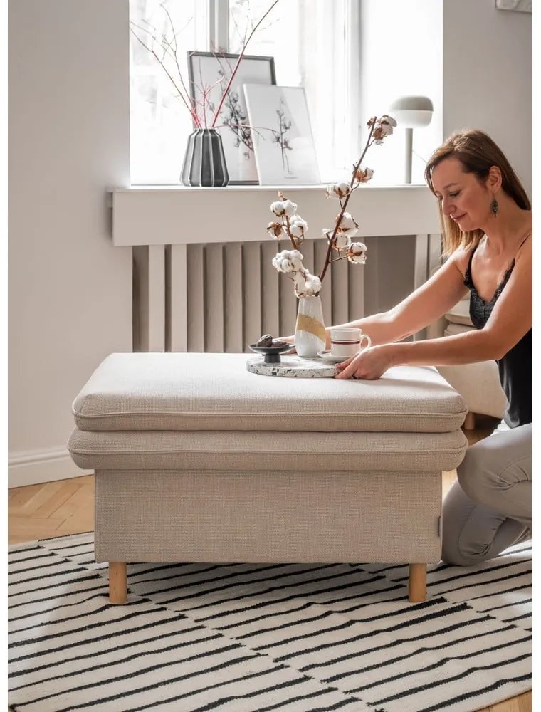 Béžová podnožka Simon – Miuform