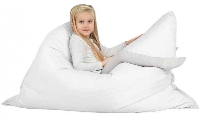 Vankúš na sedenie biely nylon