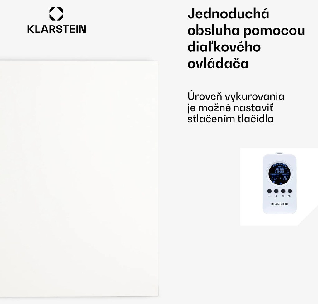 Klarstein Wonderwall Air Infinite 720 infračervené kúrenie 120x60 cm 720 W diaľkové ovládanie