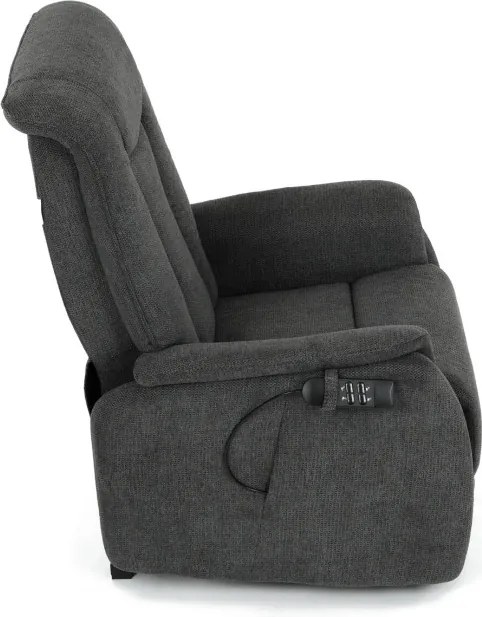 Polohovacie kreslo sivé, elektrické TV-L8963 GREY2
