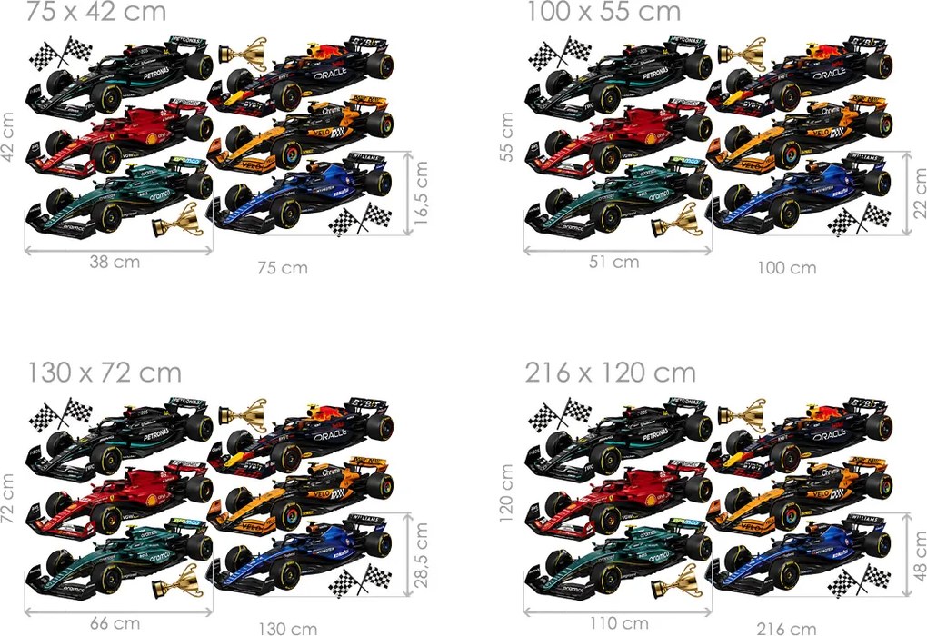 Farebné vzorce F1 textilní prelepiteľná nálepka na stenu list 75 x 42 cm