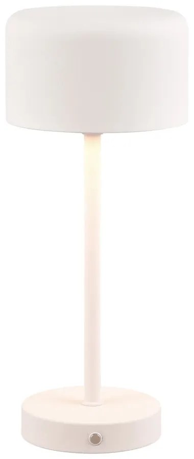 Biela LED stmievateľná stolová lampa (výška 30 cm) Jeff – Reality