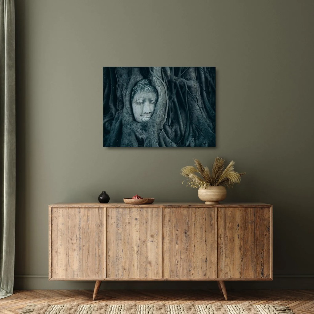 Sklenený obraz - Thajská tvár (70x50 cm)