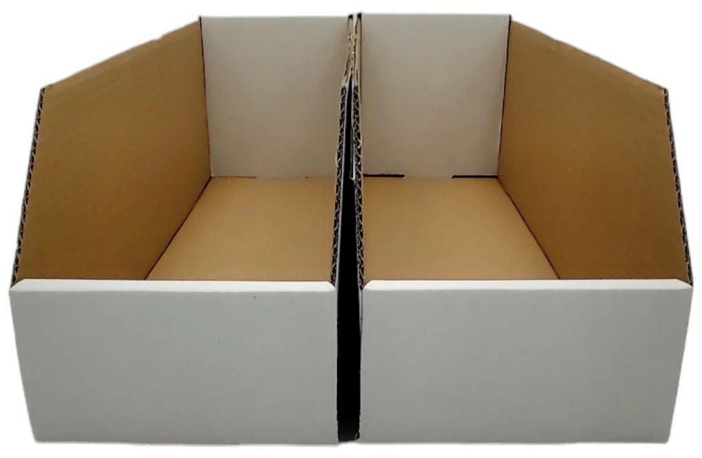 KARTON PAK Úložné boxy na oblečení, organizéry do skříně BÍLÝ KARTON 15 x 47 cm