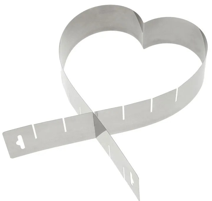WESTMARK Nastaviteľná forma v tvare srdca s mierkou, 12-26 cm
