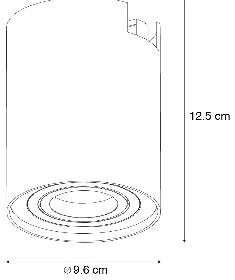 Moderné 1-fázové koľajnicové bodové svetlo zlaté - Rondoo Up