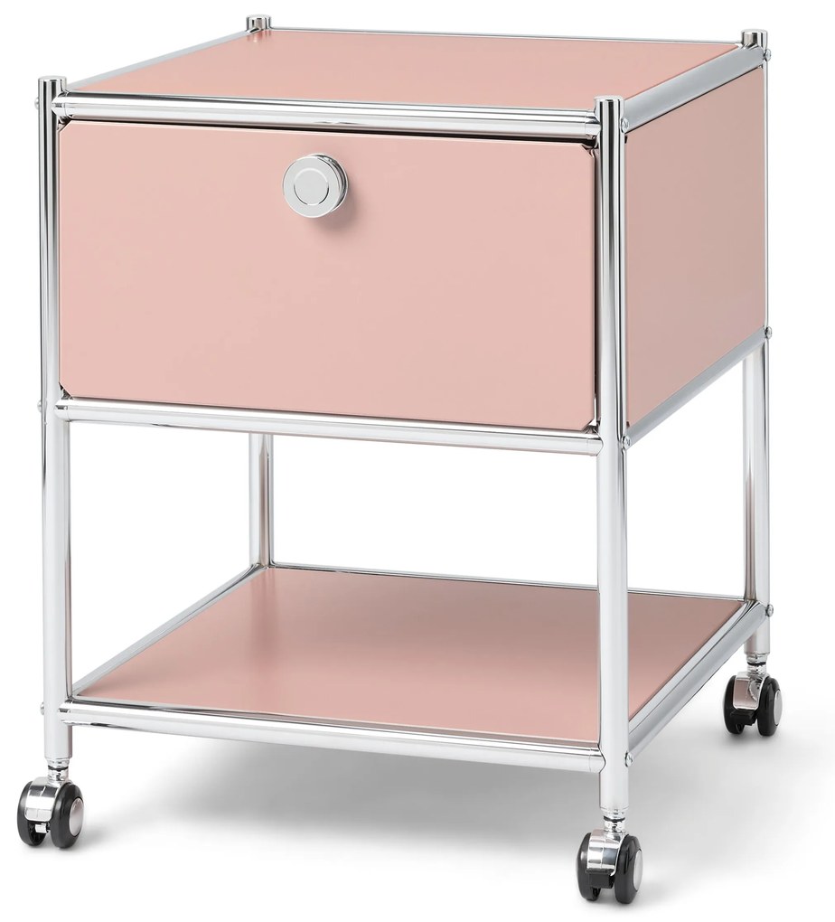 Kovový odkladací stolík »CN3« s 1 zásuvkou, staroružový