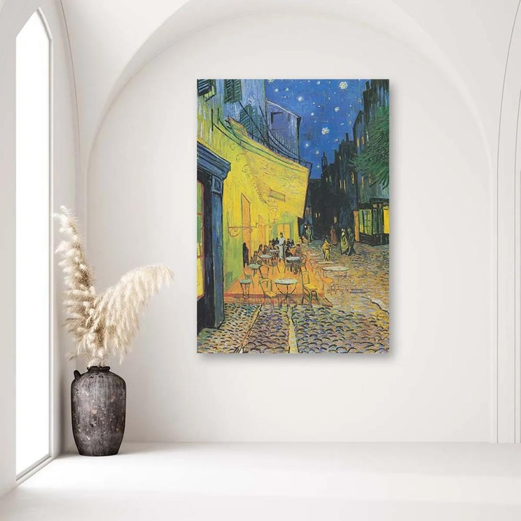 Obraz na plátně, REPRODUCTION Kavárna Terasa v noci Van Gogh - 70x100 cm