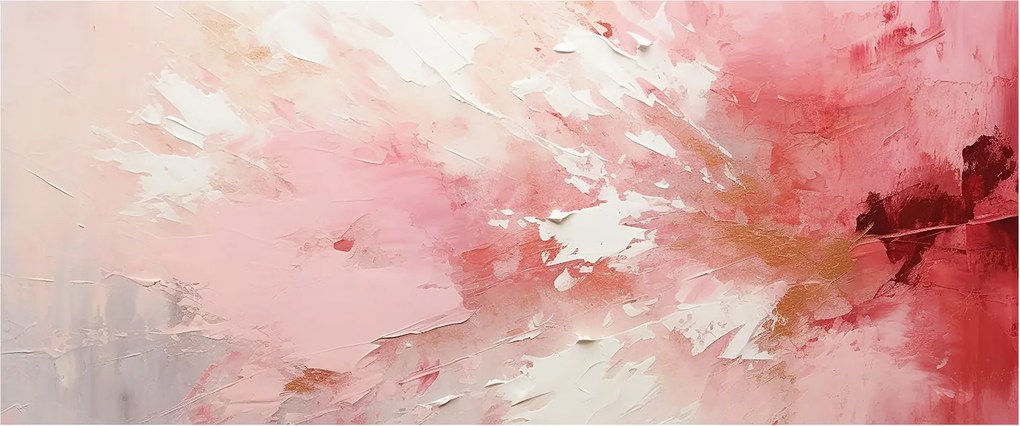 Obraz - Ružový abstrakt (120x50 cm)