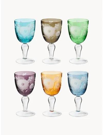 Súprava pohárov na víno Peony, 6 dielov