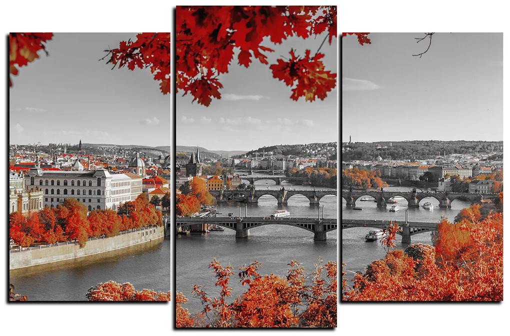 Obraz na plátne - Rieka Vltava a Karlov most 1257QC (90x60 cm)