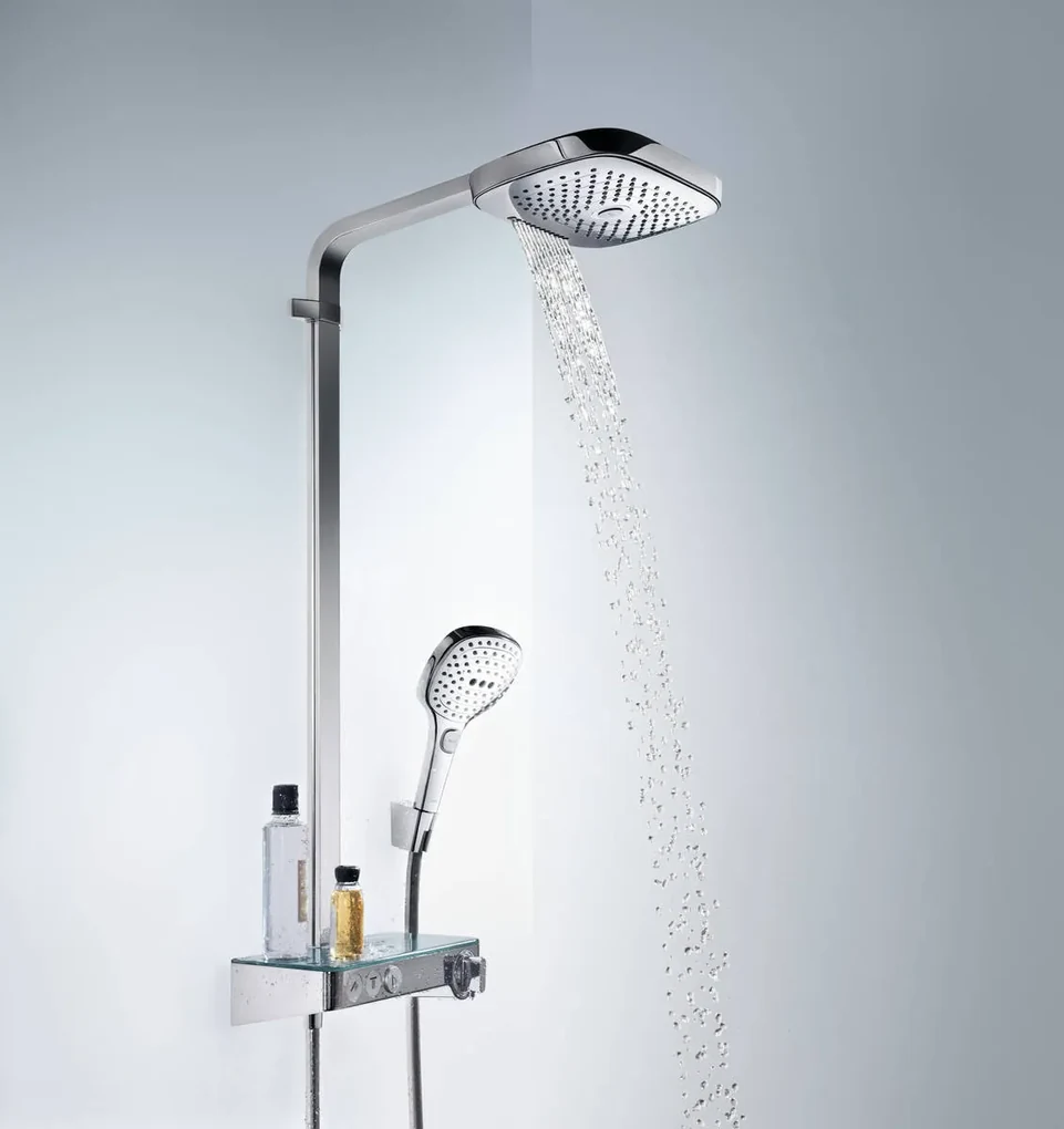 Hansgrohe Raindance Select E, Showerpipe 300 3jet s termostatom ShowerTablet Select 300, chrómová, HAN-27127000