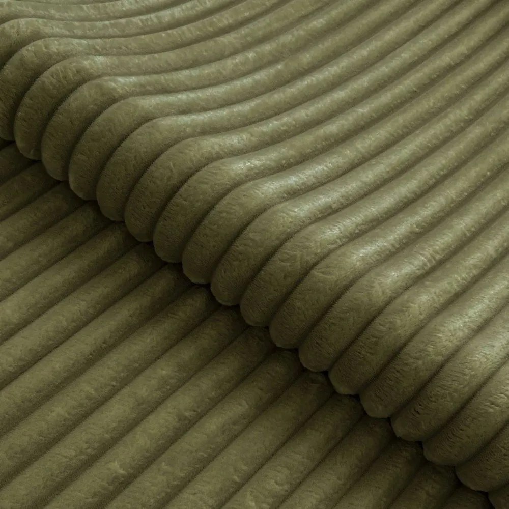 Zelená menčestrová rohová pohovka (ľavý roh/do L) Marbeya – Ropez