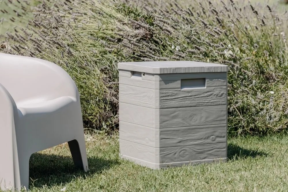 WOODYS záhradný plastový úložný box 90 L, svetlo šedá