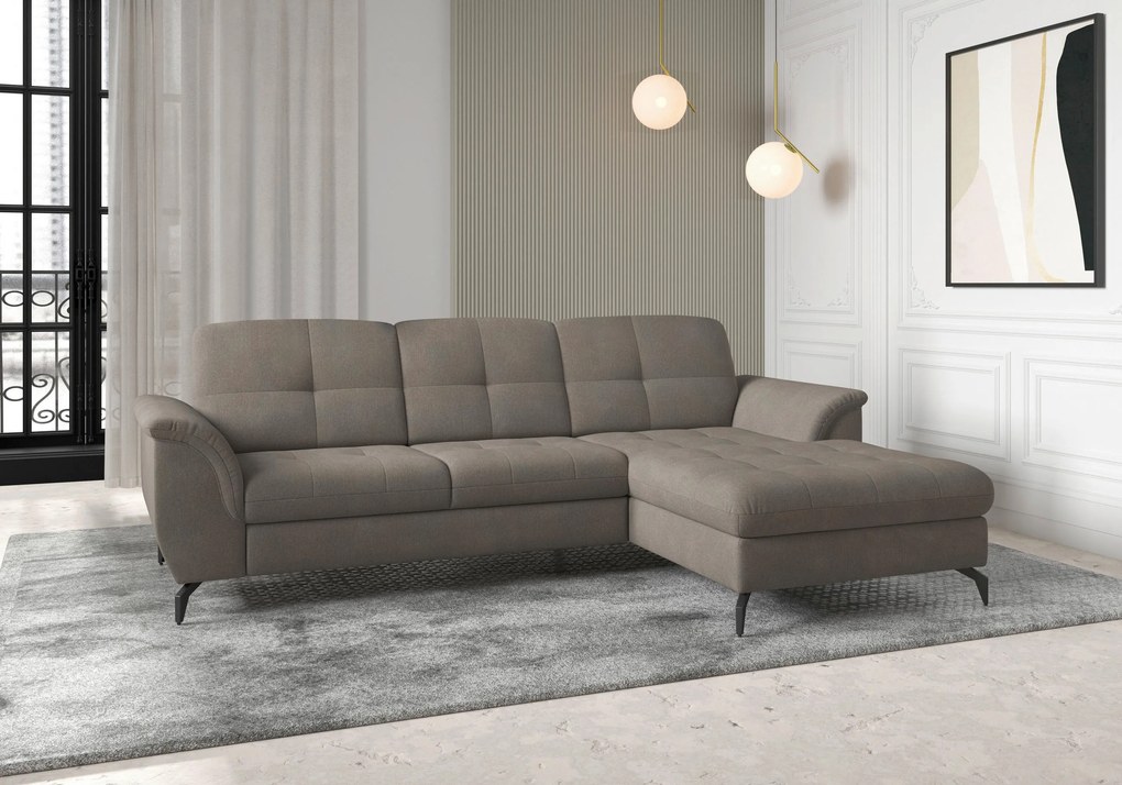 XXXLutz ROHOVÁ SEDAČKA, textil, bahenná hnedá Sit & More - Sedačky - 000144013351
