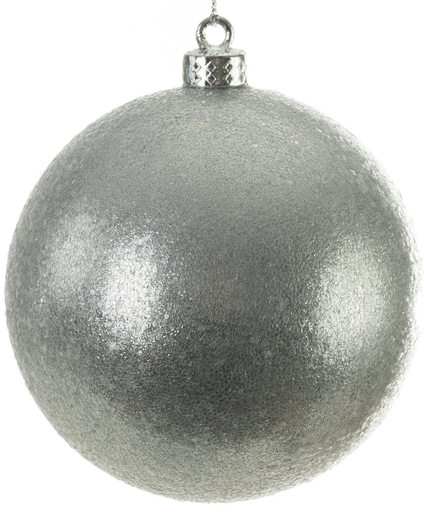 VIANOČNÁ BANKA NA STROMČEK SADA 4 KS (FI) 10 CM STRIEBORNÁ