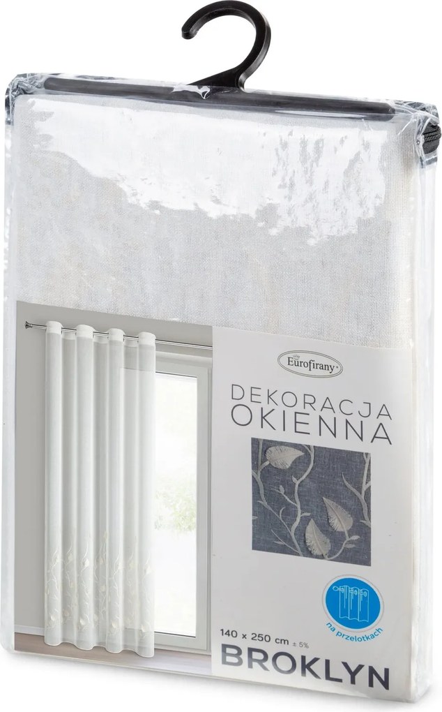 ZÁCLONA NA KRÚŽKOCH BROKLYN 140X250 CM CM VZOROVANÁ