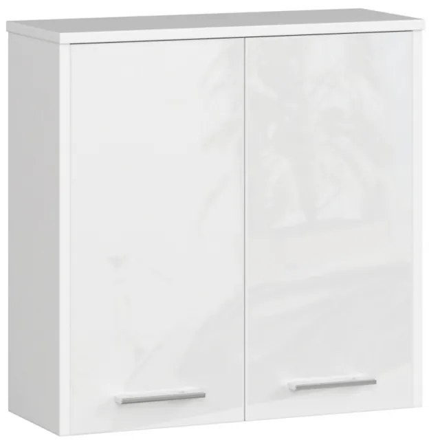 Kúpeľňová skrinka FIN W 60 cm 2D biela, lesk