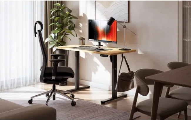 Elektrický výškovo nastaviteľný stôl Mark Adler Leader 6.9 Dub Craft / čierny