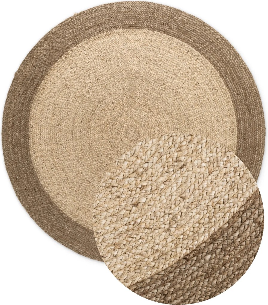 Hanse Home, Kusový koberec Looma 106224 Natur Ivory/Grey/Beige kruh, 100x100 (priemer) kruh, béžová, chodba / predsieň