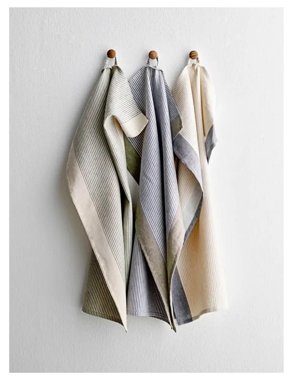 Bavlneno-ľanová utierka 50x70 cm Statement Stripe – Södahl
