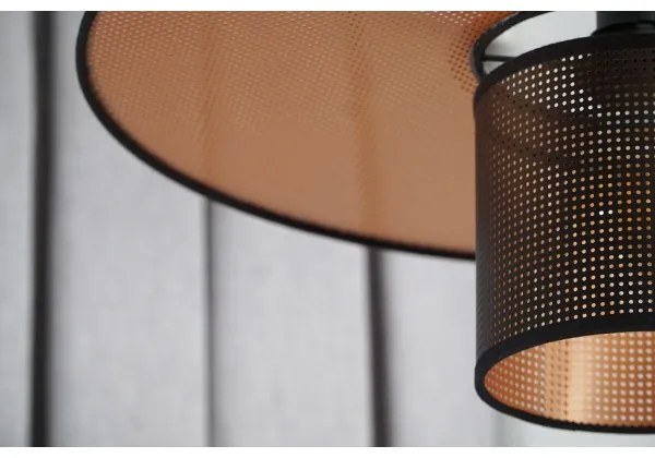 Duolla - Prisadený luster TOKYO SHINY 1xE27/15W/230V pr. 50 cm čierna/medená