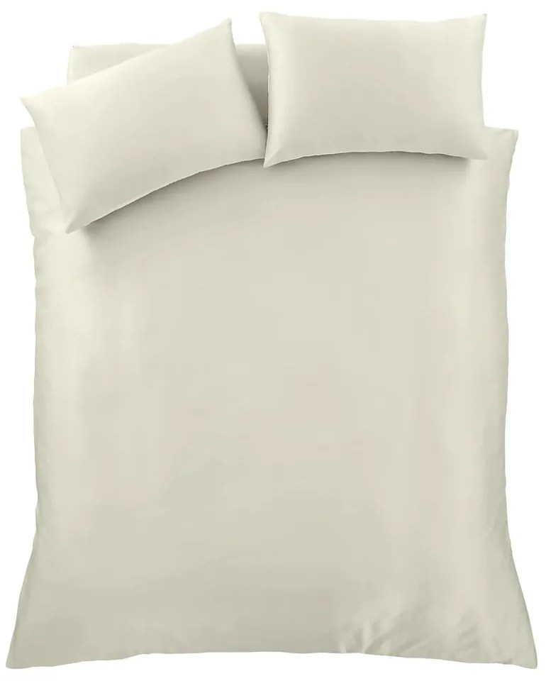 Béžové saténové obliečky na dvojlôžko 200x200 cm Silky Soft – Catherine Lansfield