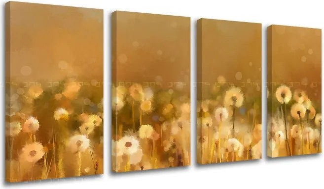 Obraz na stenu 4 dielny KVETY KV075E41 - 120x60 cm