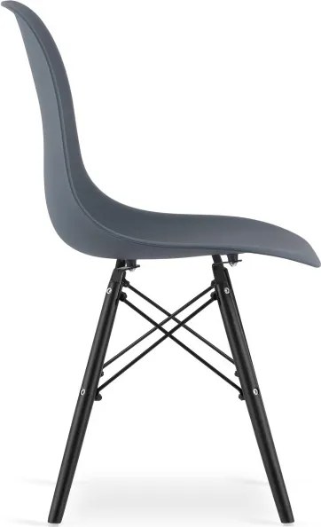 Set jedálenských stoličiek OSAKA tmavo sivé (čierne nohy) 4ks