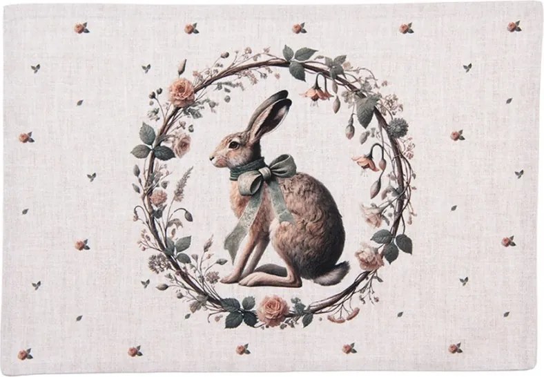 6ks bavlnené prestieranie na stôl Natural Linen Easter - 48*35 cm