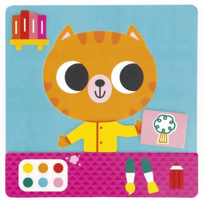 Magnetická vzdelávacia hra – denné činnosti s mačičkou