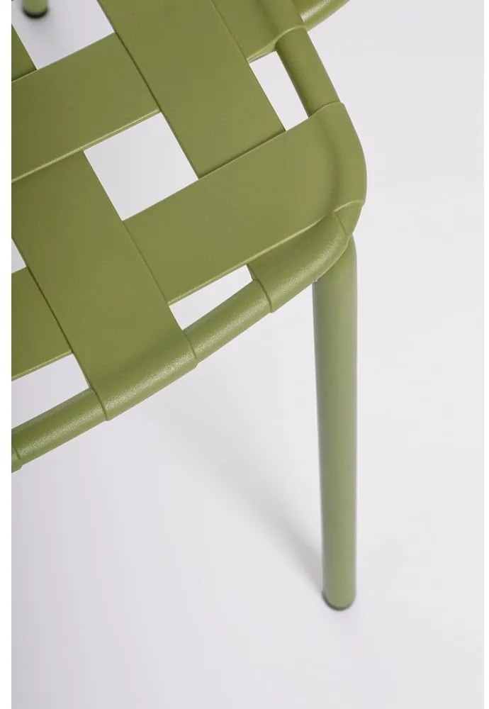 Zelené kovové záhradné stoličky v súprave 4 ks Clover – Bizzotto