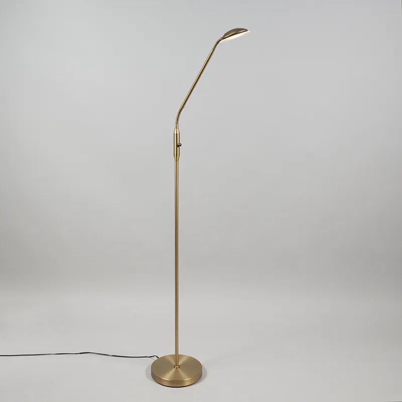 Moderná bronzová stojacia lampa vrátane LED - Eva