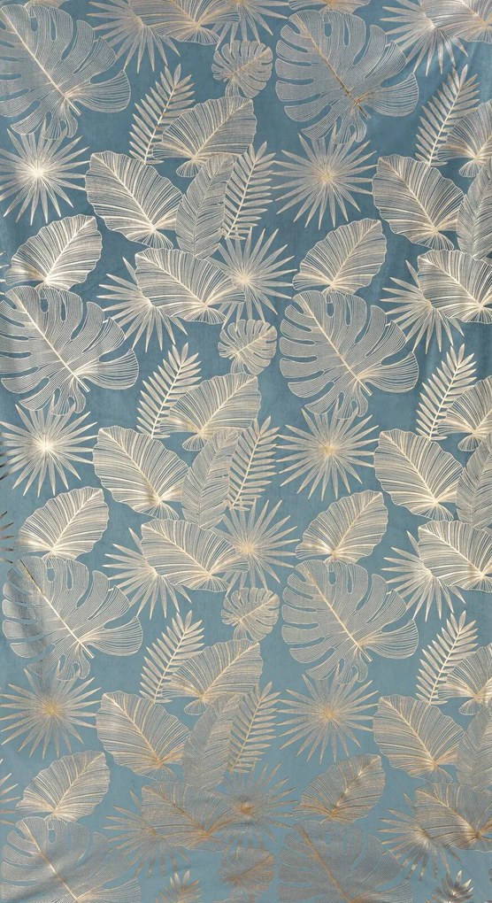 ZATEMŇOVACÍ ZÁVES NA KRÚŽKOCH ARIA 135X250 CM LISTY